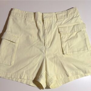 TNA Light Yellow Cargo Shorts